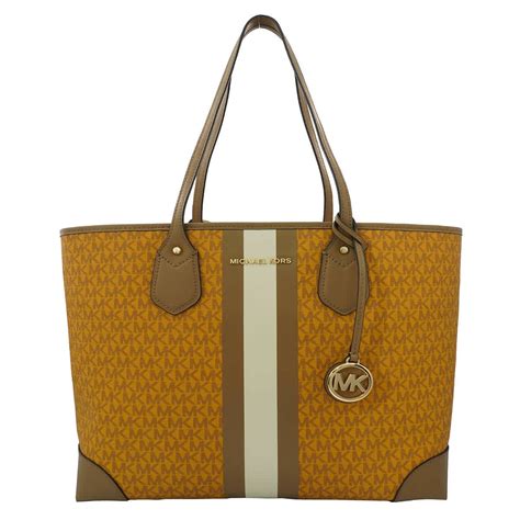 Michael Kors Ladies Eva Signature Logo Large Tote Bag